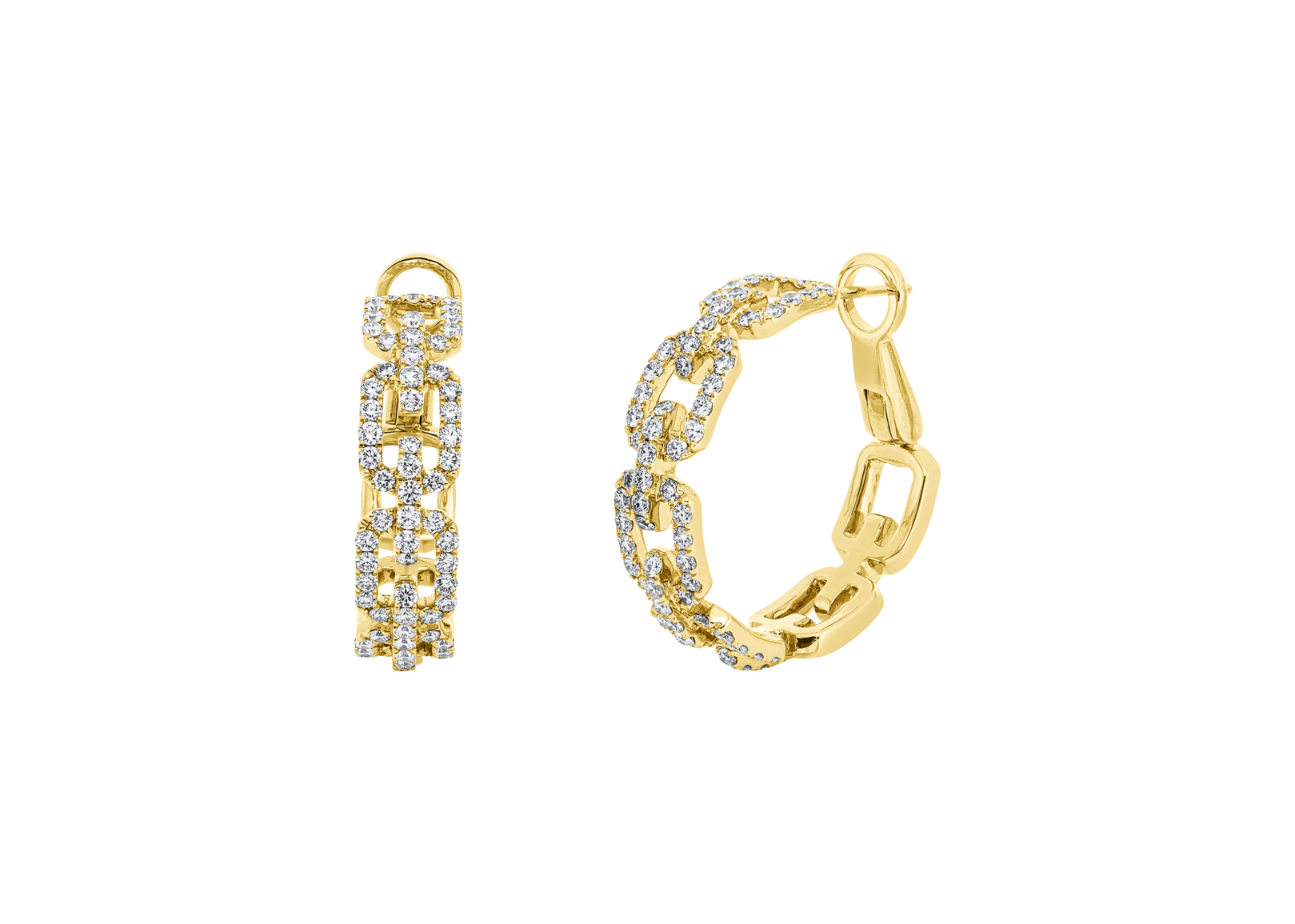 Brogle Selection diamond hoop earrings Brogle Selection diamond hoop earrings