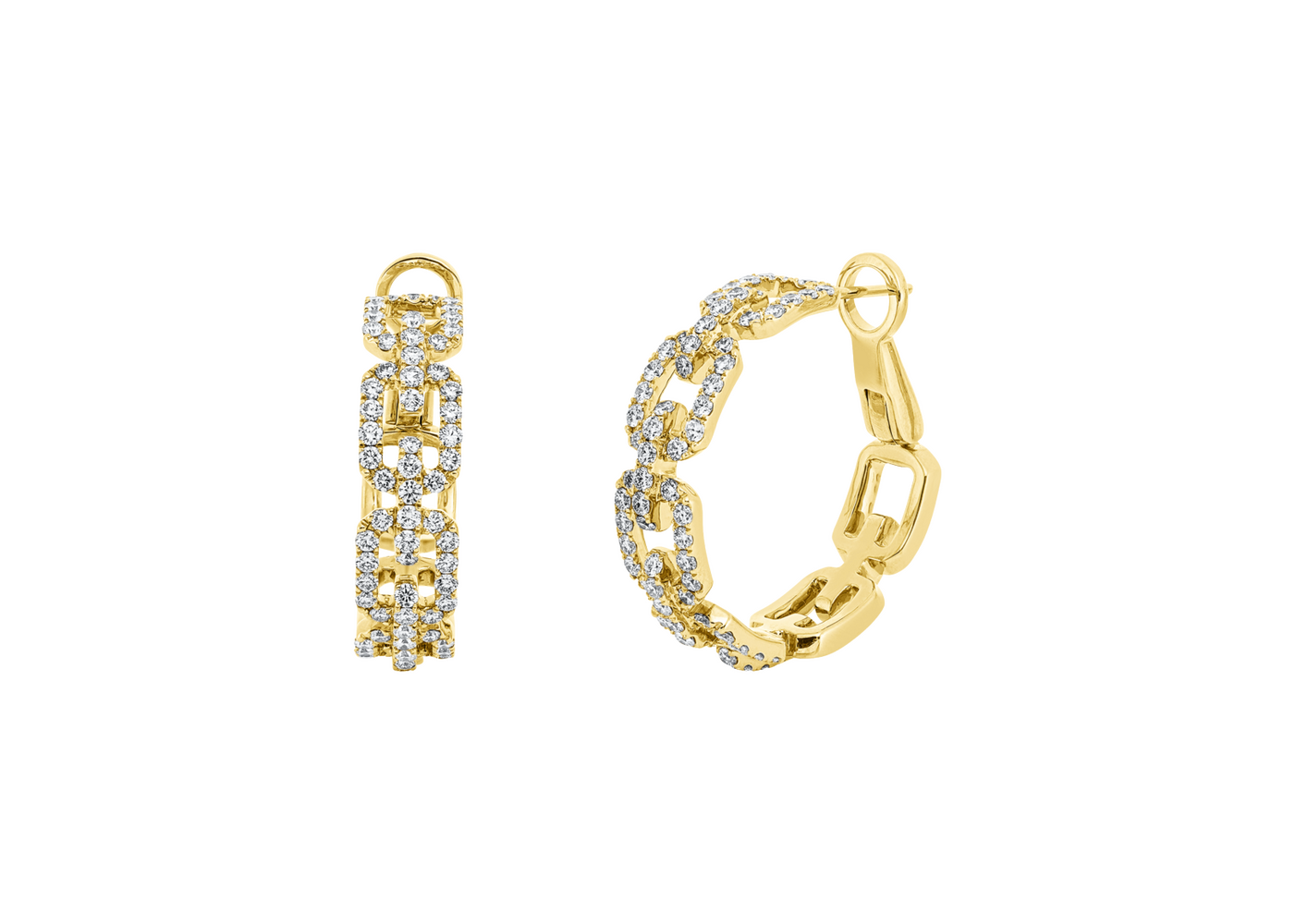 Brogle Selection diamond hoop earrings Brogle Selection diamond hoop earrings