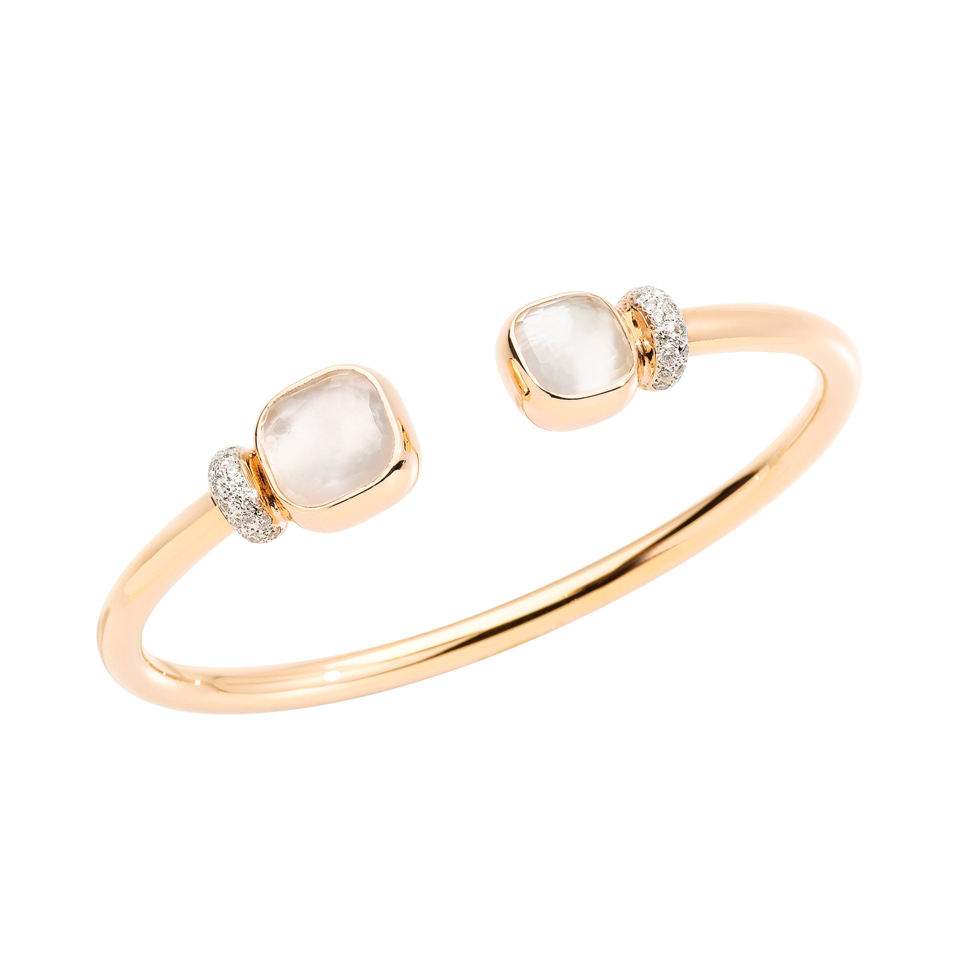 Pomellato Nudo Classic & Petit with White Topaz Bangle Pomellato Nudo Classic & Petit with White Topaz Bangle