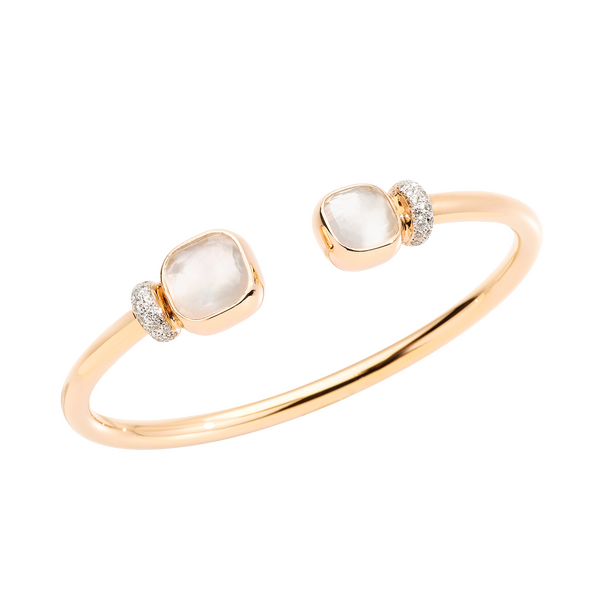 Pomellato Nudo Classic & Petit with White Topaz Bangle Pomellato Nudo Classic & Petit with White Topaz Bangle