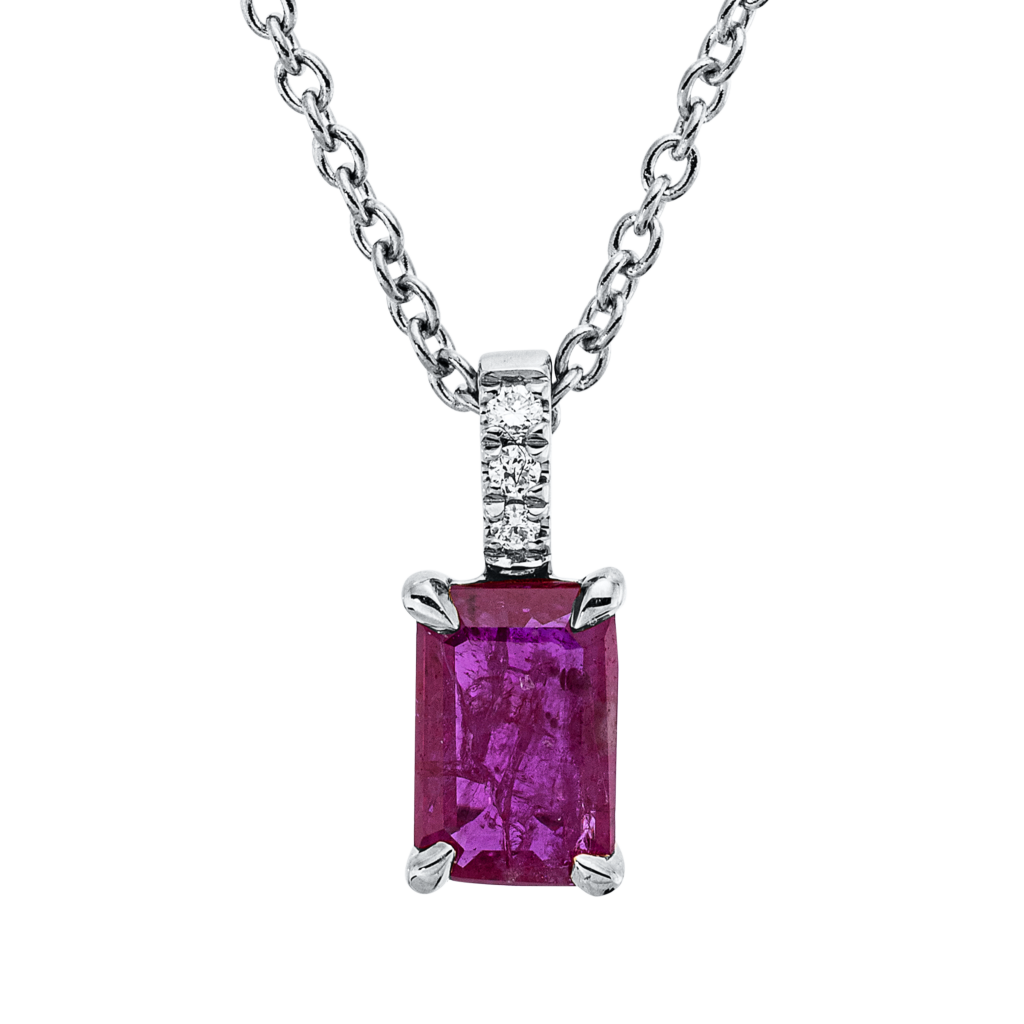 Brogle Classic necklace with ruby pendant