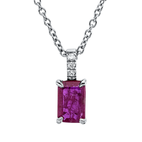 Brogle Classic necklace with ruby pendant Brogle Classic necklace with ruby pendant
