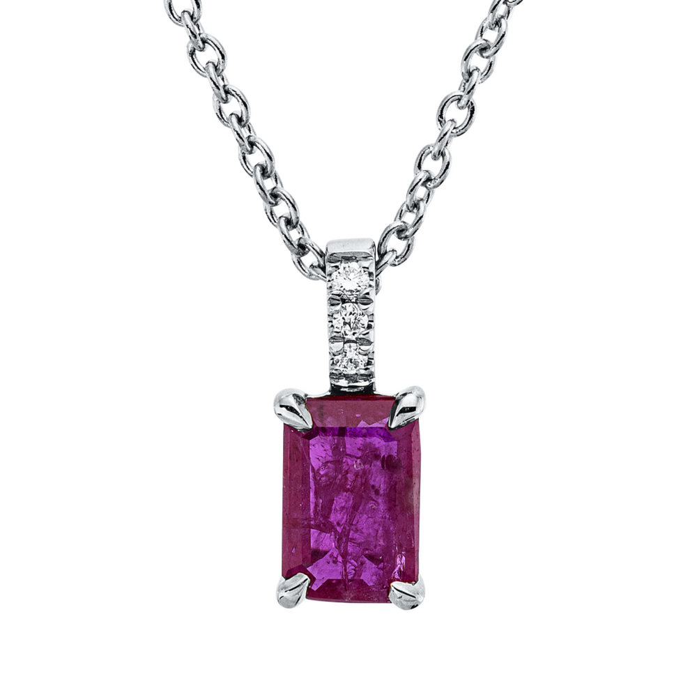 Brogle Classic necklace with ruby pendant Brogle Classic necklace with ruby pendant