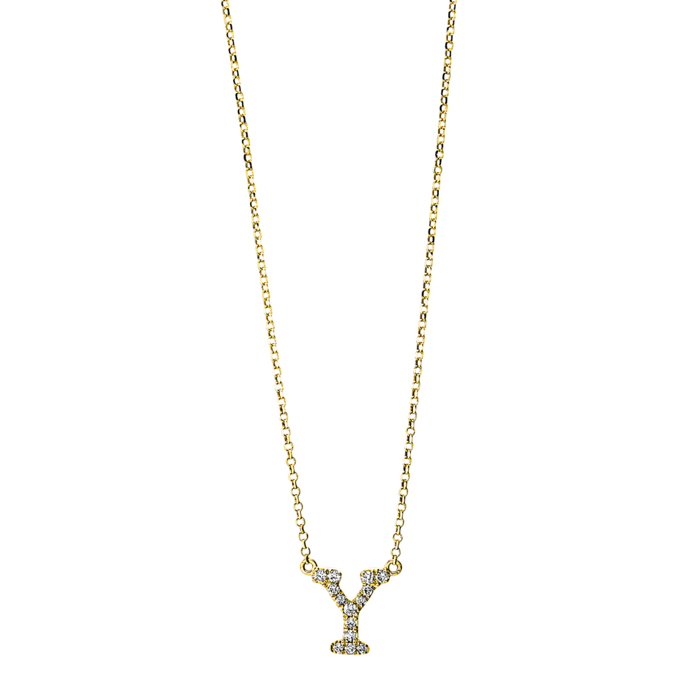 Brogle Classic necklace with diamond letter Y