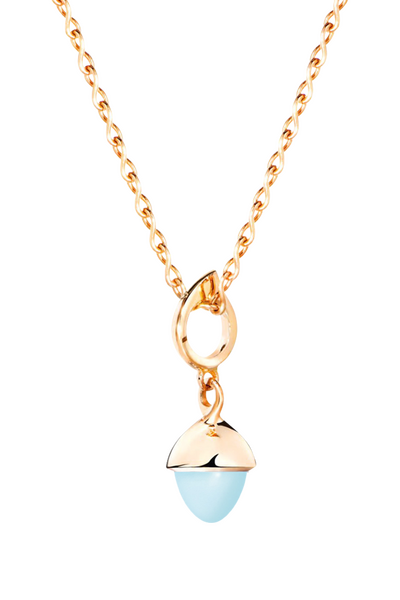 Tamara Comolli Mikado Flamenco Aqua Chalcedony Pendant