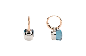 POB2010 O6000 000TL 030 Pomellato nudo petit earrings rose gold 18kt white gold 18kt blue london topaz a792d2e7ed1ec130e