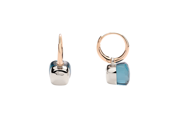 POB2010 O6000 000TL 030 Pomellato nudo petit earrings rose gold 18kt white gold 18kt blue london topaz a792d2e7ed1ec130e