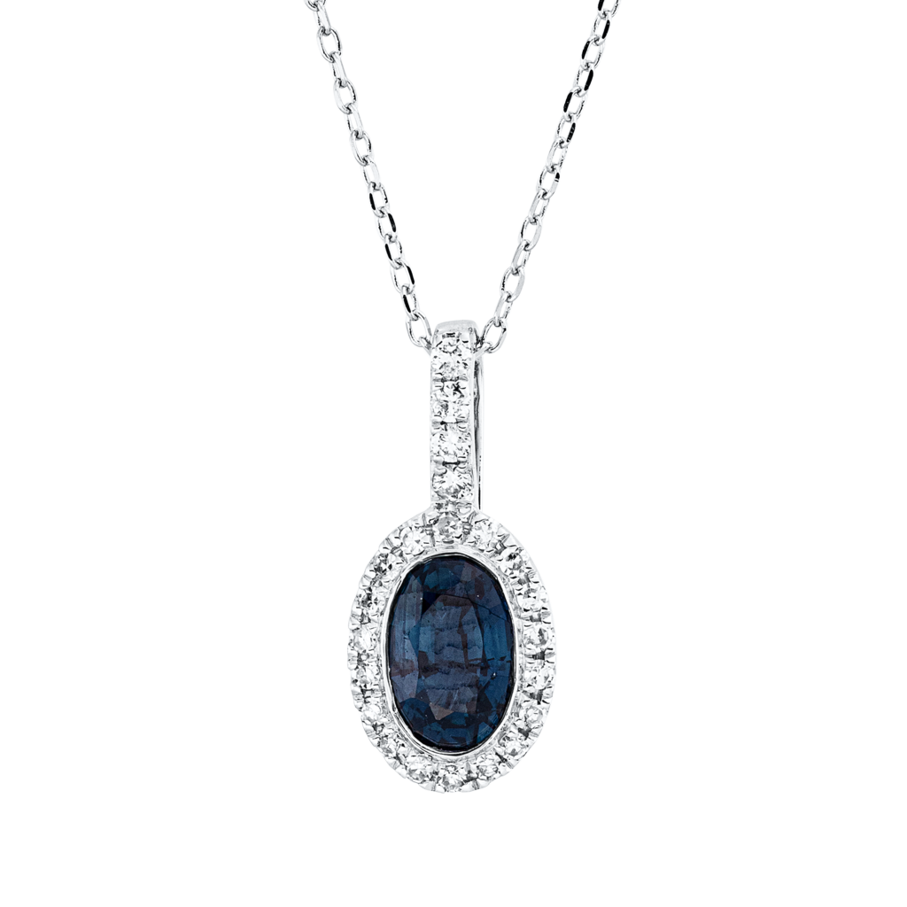 Brogle Classic Kette mit Saphiranhänger