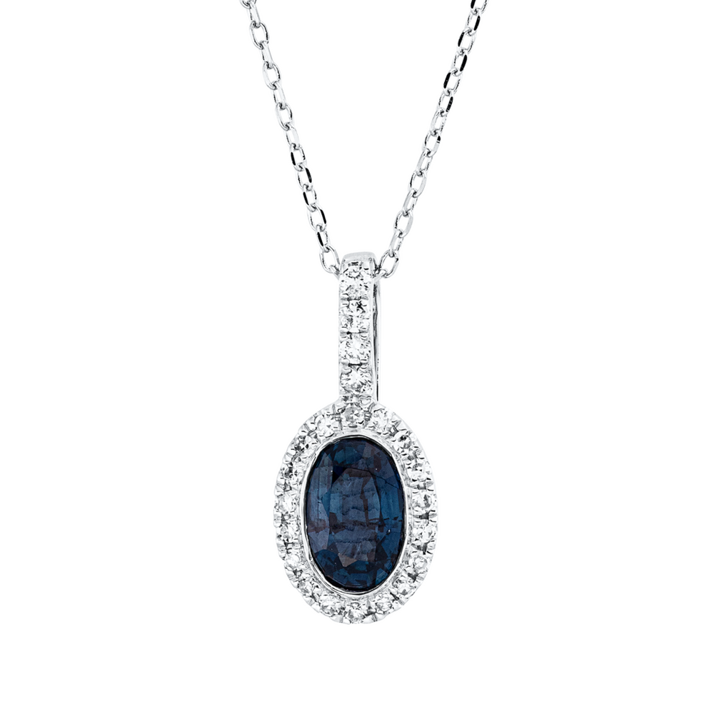 Brogle Classic Kette mit Saphiranhänger