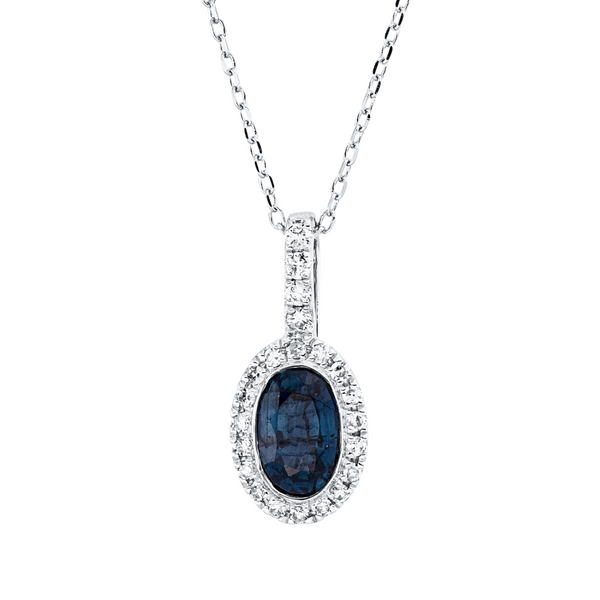 Brogle Classic Kette mit Saphiranhänger