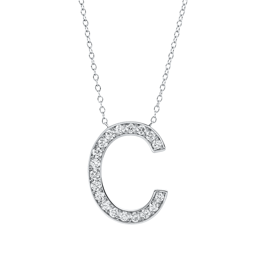 Brogle Classic Kette mit Diamantbuchstaben C