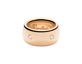 PAC4007 O7000 DB000 020 Pomellato iconica medium large ring rose gold 18kt 5 diamonds ab1a08a9ed5b3e432