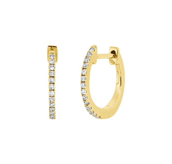 Brogle Classic diamond hoop earrings