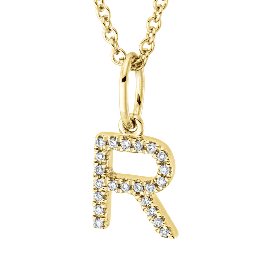 Brogle Selection Spirit gold chain with letter pendant R