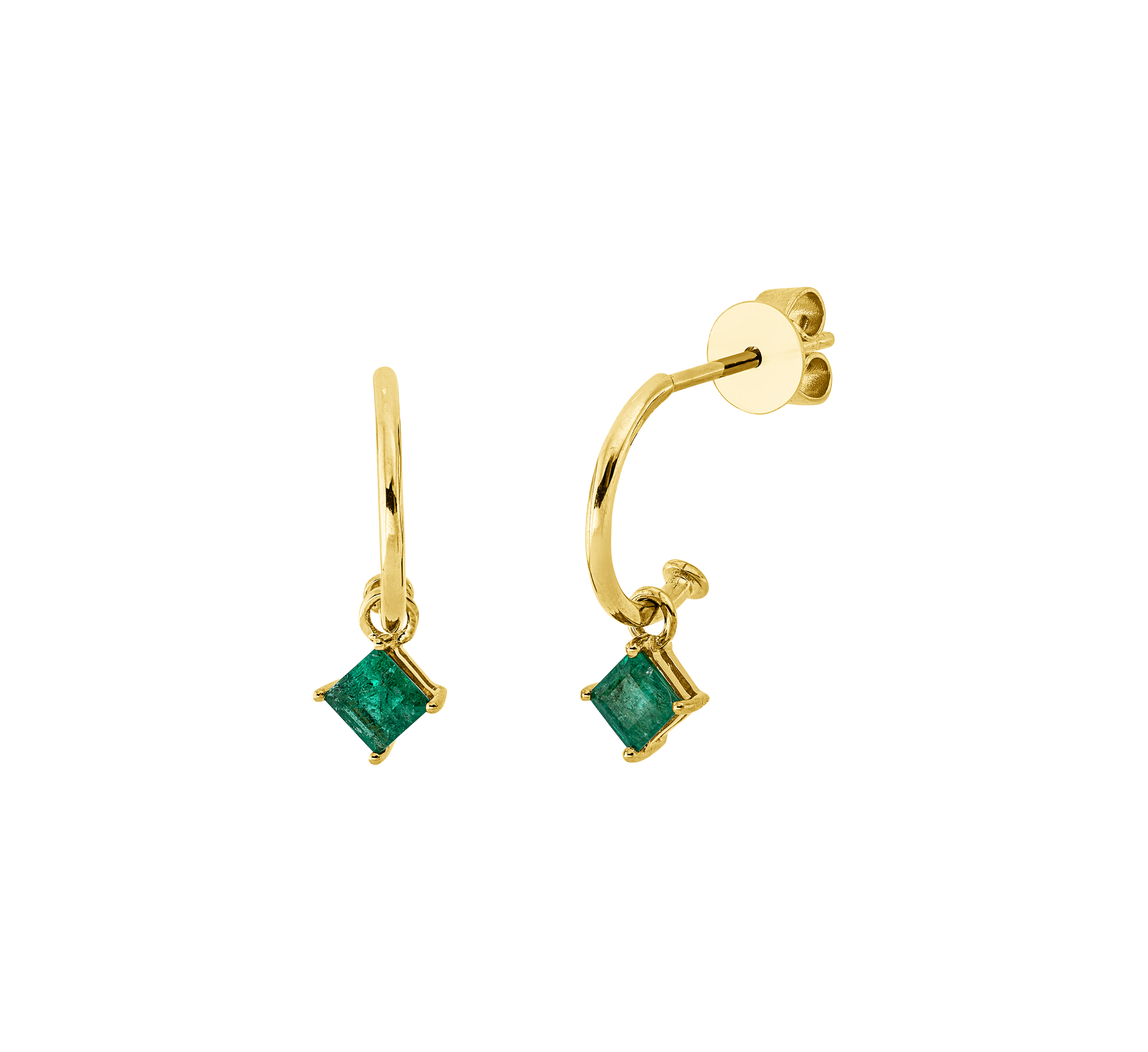 Brogle Classic emerald stud earrings