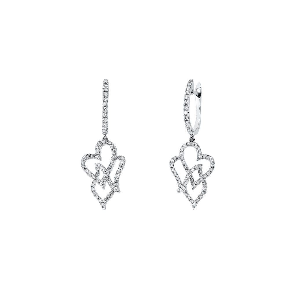 Brogle Classic diamond hoop earrings