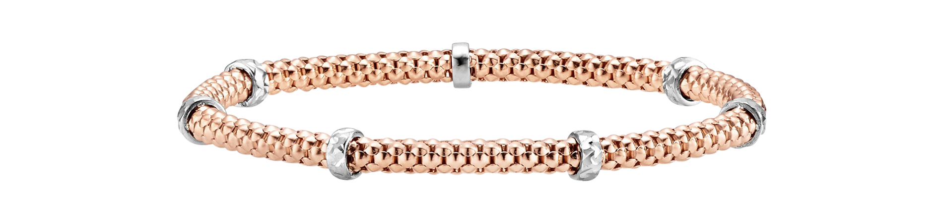 Brogle Classic bicolour gold bracelet with rollo flexible 4mm