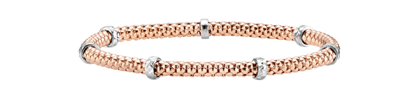 Brogle Classic bicolour gold bracelet with rollo flexible 4mm