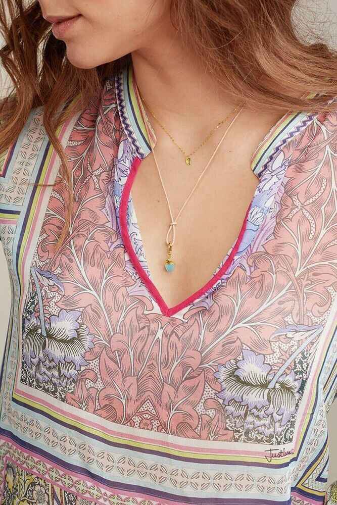 Tamara Comolli Mikado Flamenco Aqua Chalcedony Pendant