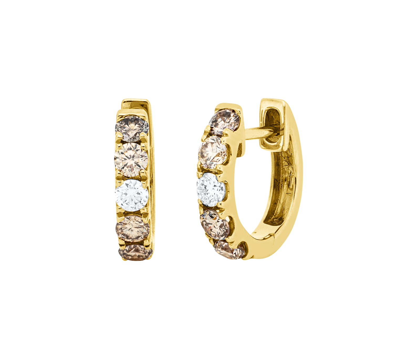 Brogle Classic diamond hoop earrings