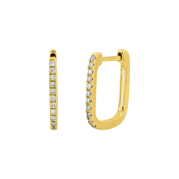 Brogle Classic diamond hoop earrings