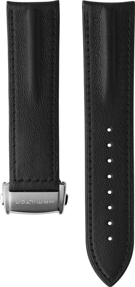 Hamilton American Classic black calfskin strap 22/20