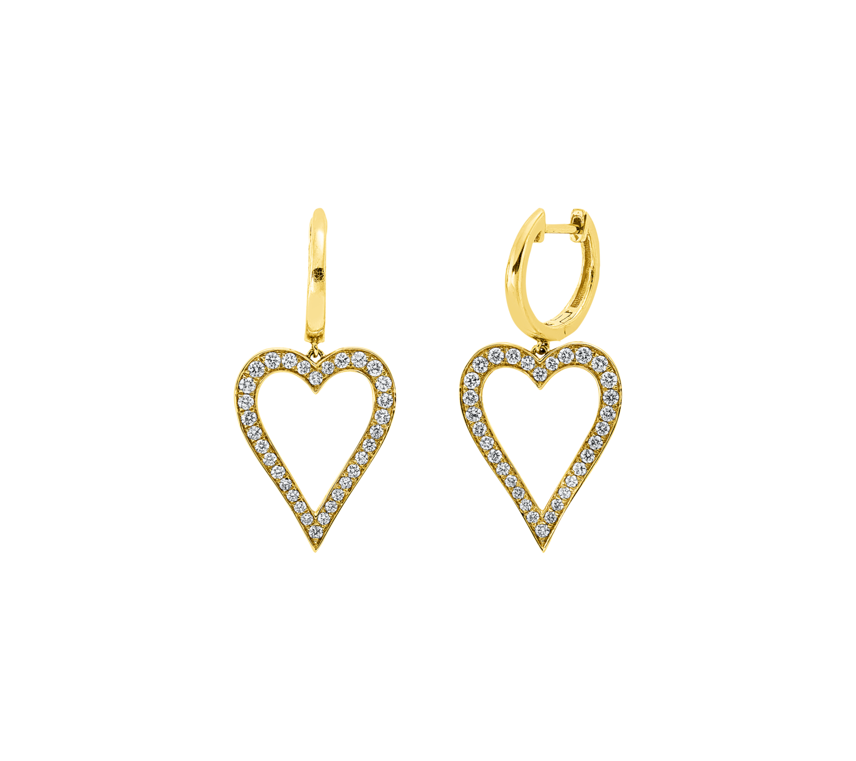 Brogle Classic diamond hoop earrings