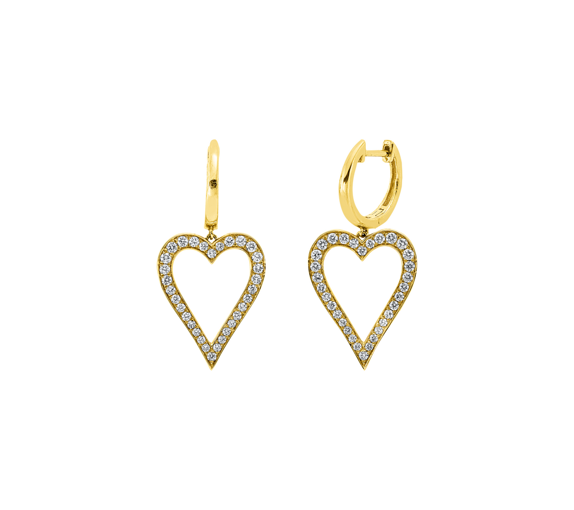 Brogle Classic diamond hoop earrings Brogle Classic diamond hoop earrings