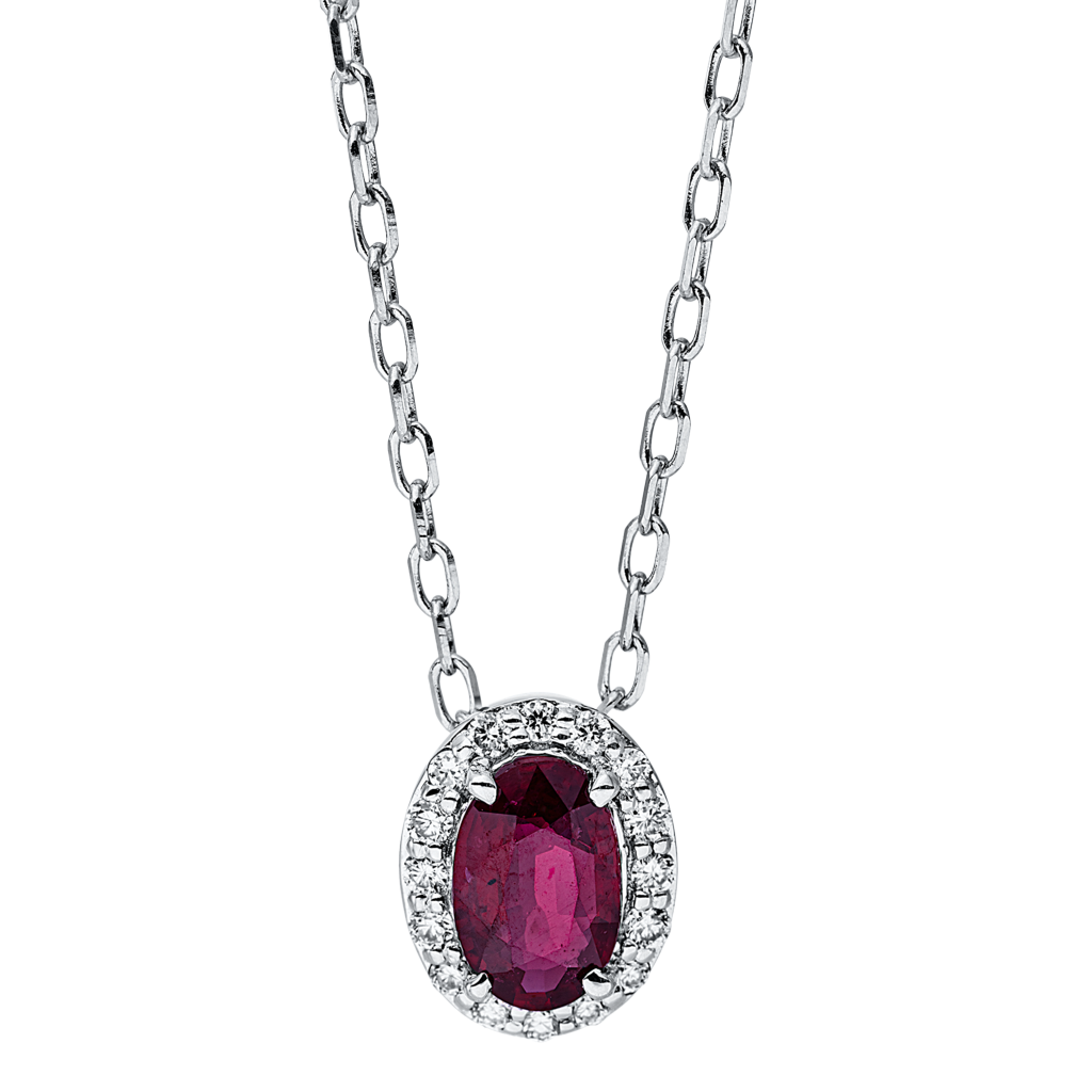 Brogle Classic necklace with ruby pendant Brogle Classic necklace with ruby pendant