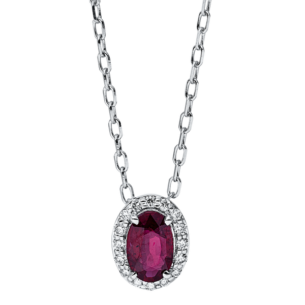 Brogle Classic necklace with ruby pendant Brogle Classic necklace with ruby pendant