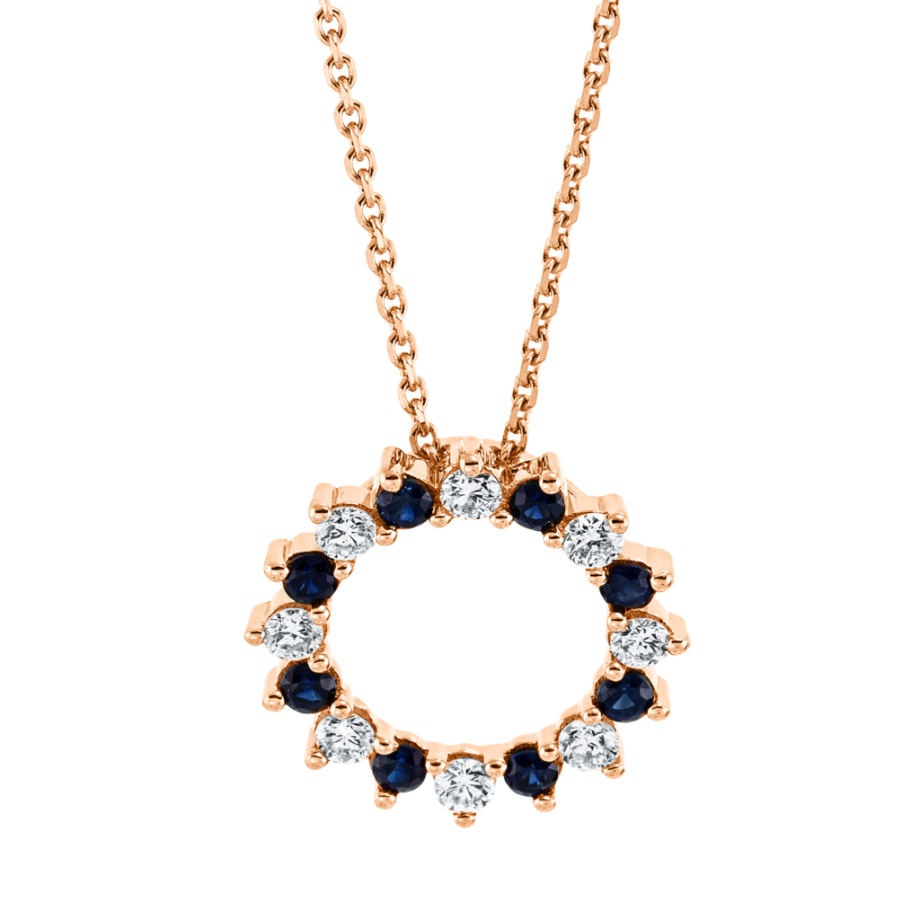 Brogle Classic necklace with sapphire pendant Brogle Classic necklace with sapphire pendant