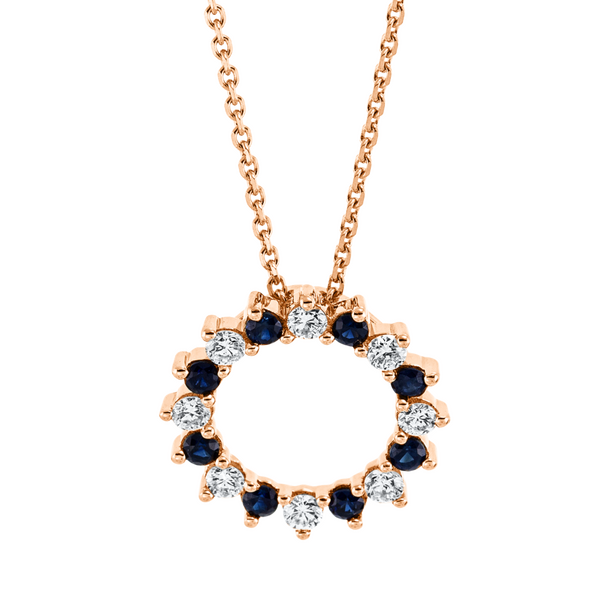 Brogle Classic necklace with sapphire pendant Brogle Classic necklace with sapphire pendant