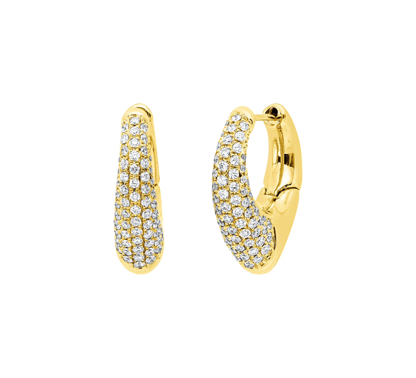 Brogle Classic diamond hoop earrings Brogle Classic diamond hoop earrings