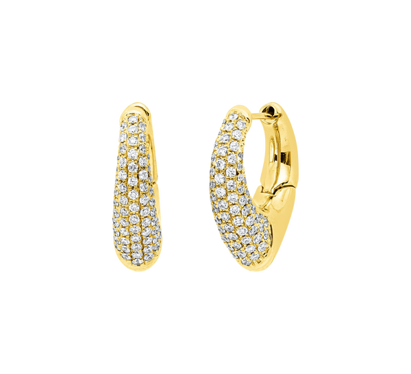 Brogle Classic diamond hoop earrings Brogle Classic diamond hoop earrings