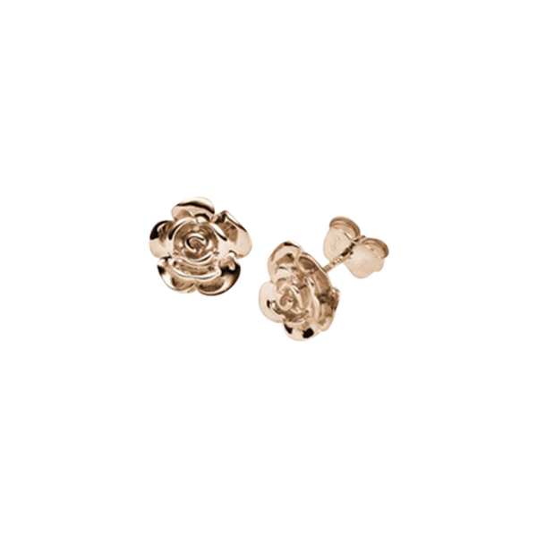 Brogle Selection Spirit rose stud earrings in gold