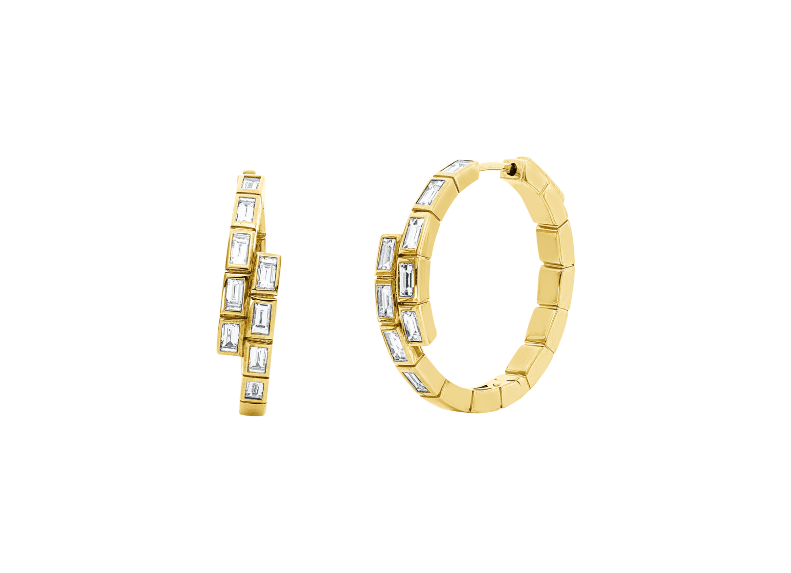 Brogle Selection diamond hoop earrings Brogle Selection diamond hoop earrings