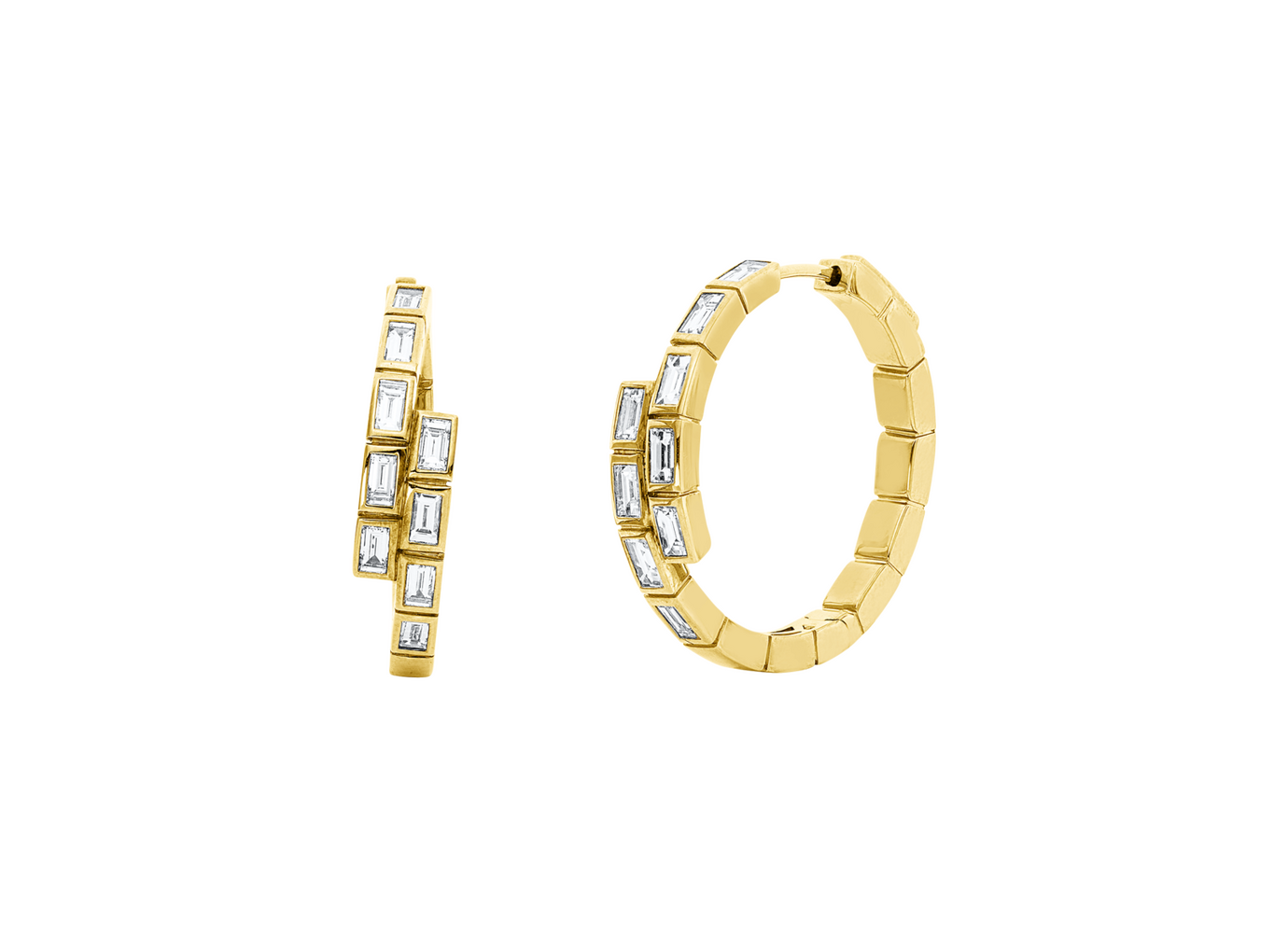 Brogle Selection diamond hoop earrings Brogle Selection diamond hoop earrings
