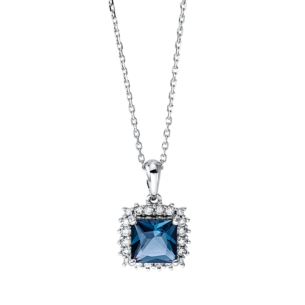 Brogle Classic necklace with London topaz pendant Brogle Classic necklace with London topaz pendant