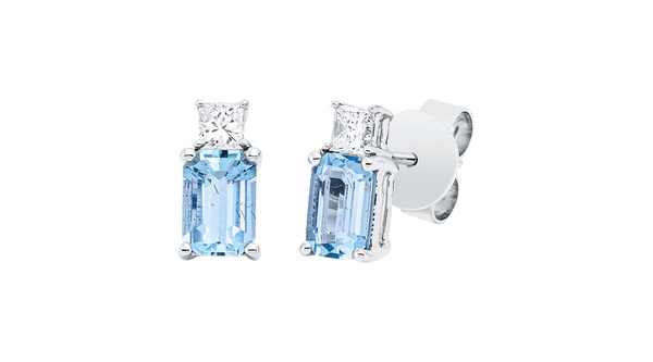 Brogle Classic aquamarine stud earrings Brogle Classic aquamarine stud earrings