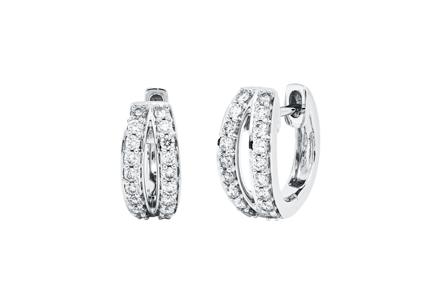 Brogle Classic diamond hoop earrings Brogle Classic diamond hoop earrings
