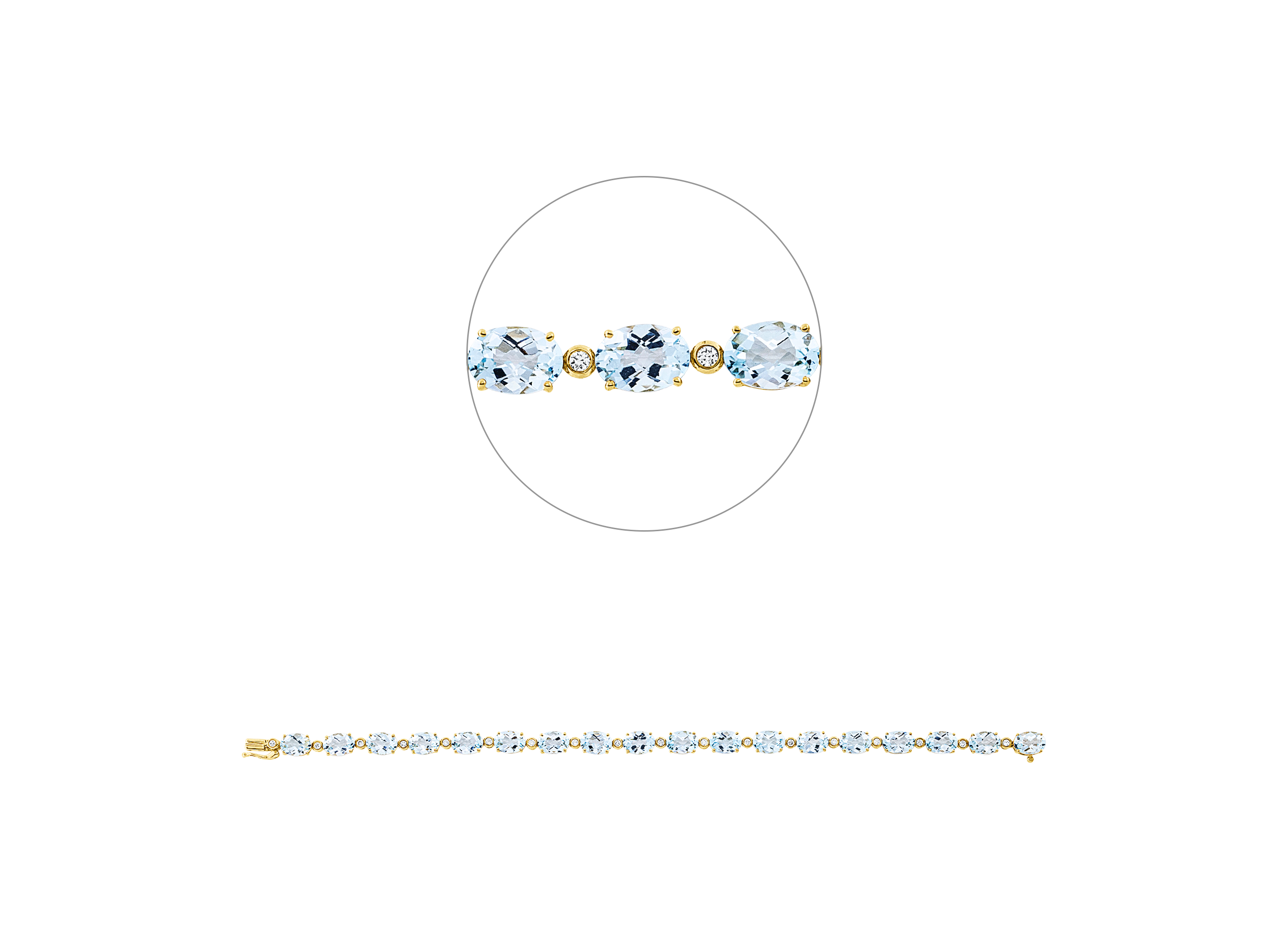 Brogle Classic Sky topaz bracelet Brogle Classic Sky topaz bracelet