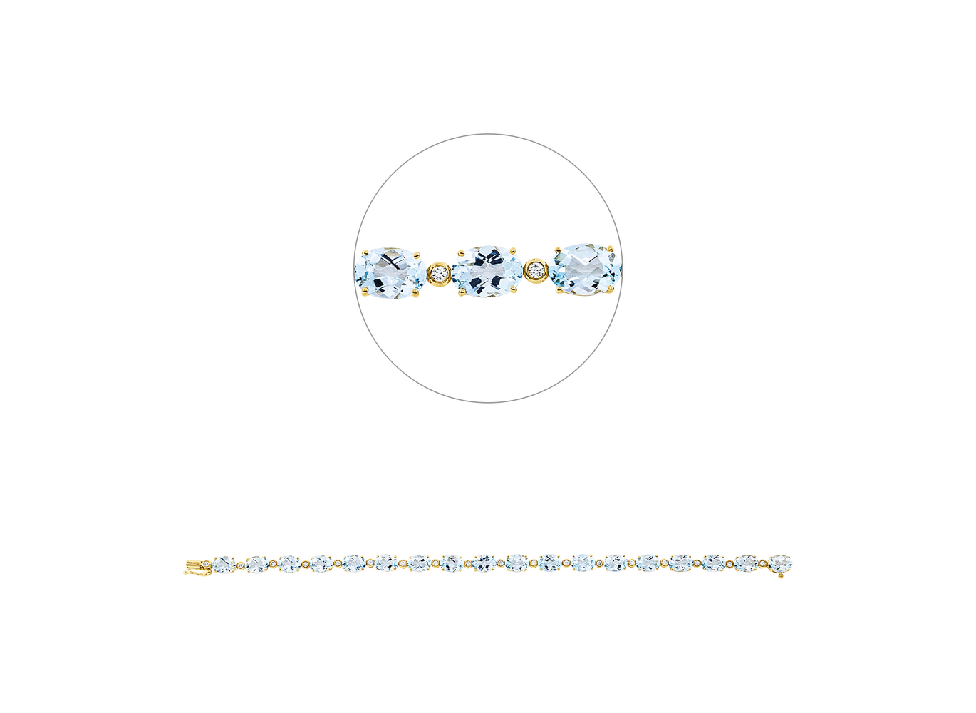 Brogle Classic Sky topaz bracelet Brogle Classic Sky topaz bracelet