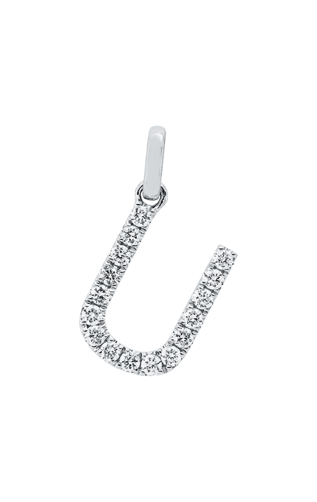Brogle Classic letter pendant U with diamonds Brogle Classic letter pendant U with diamonds