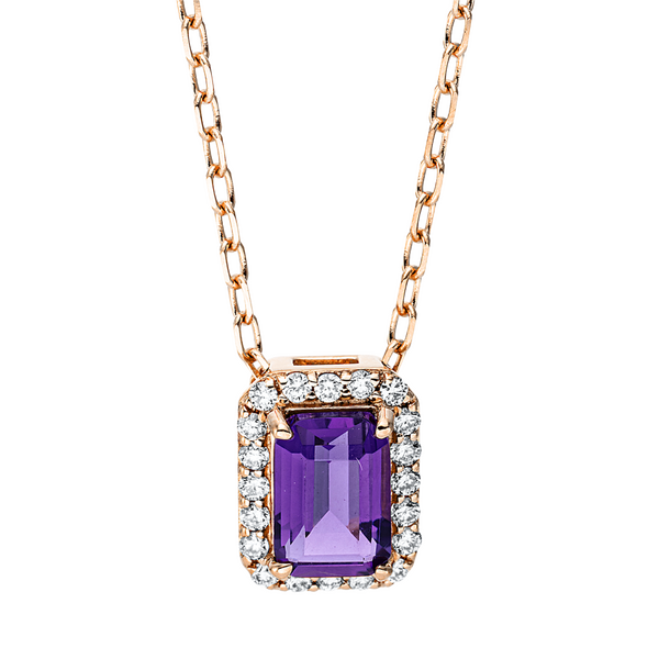 Brogle Classic Kette mit Amethystanhänger