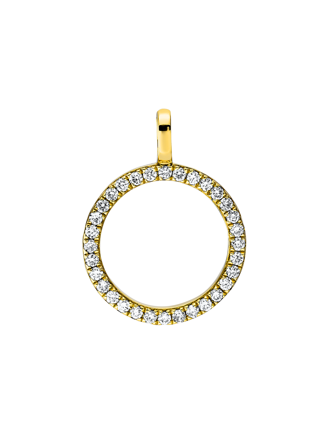 Brogle Classic circle pendant with diamonds Brogle Classic circle pendant with diamonds