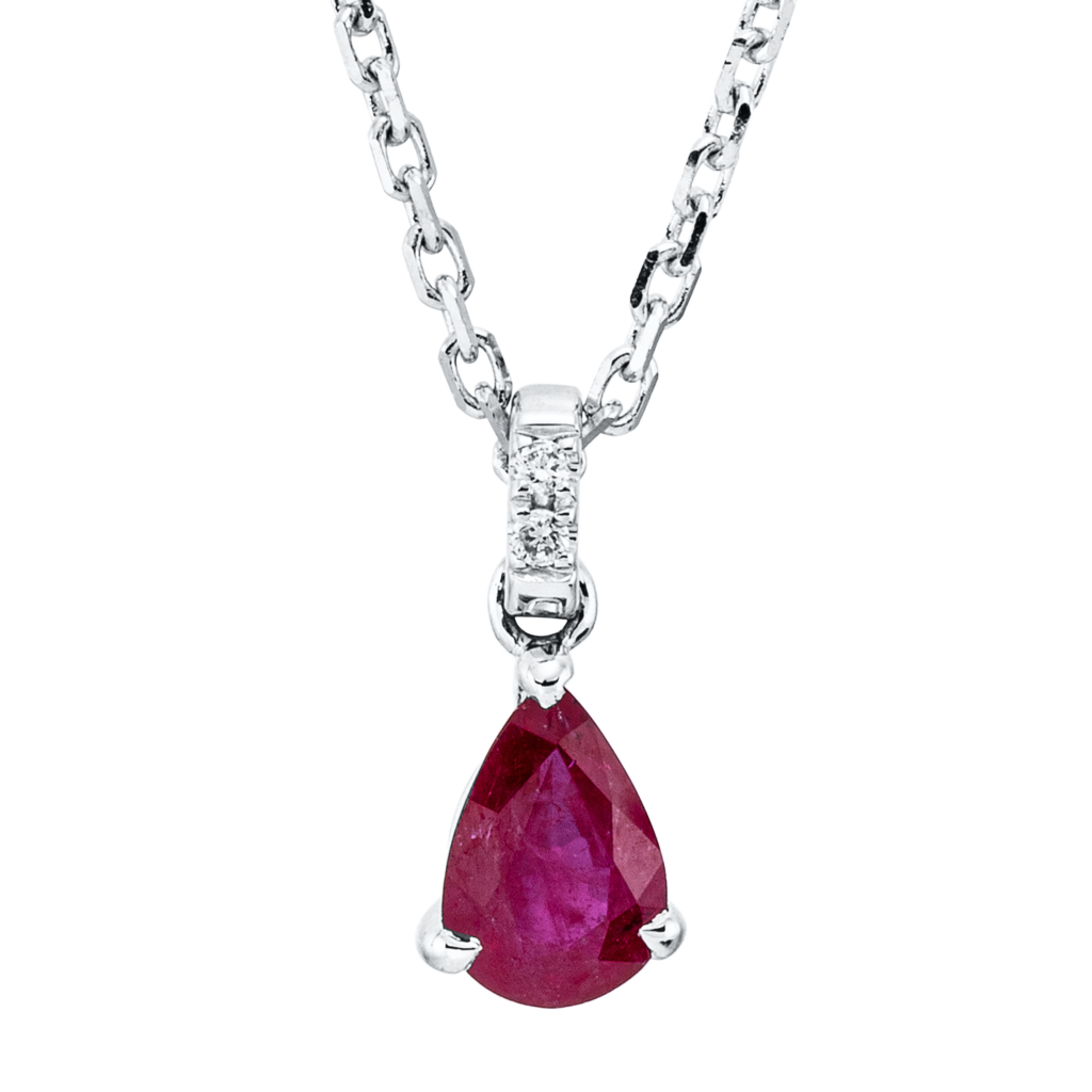 Brogle Classic necklace with ruby pendant Brogle Classic necklace with ruby pendant