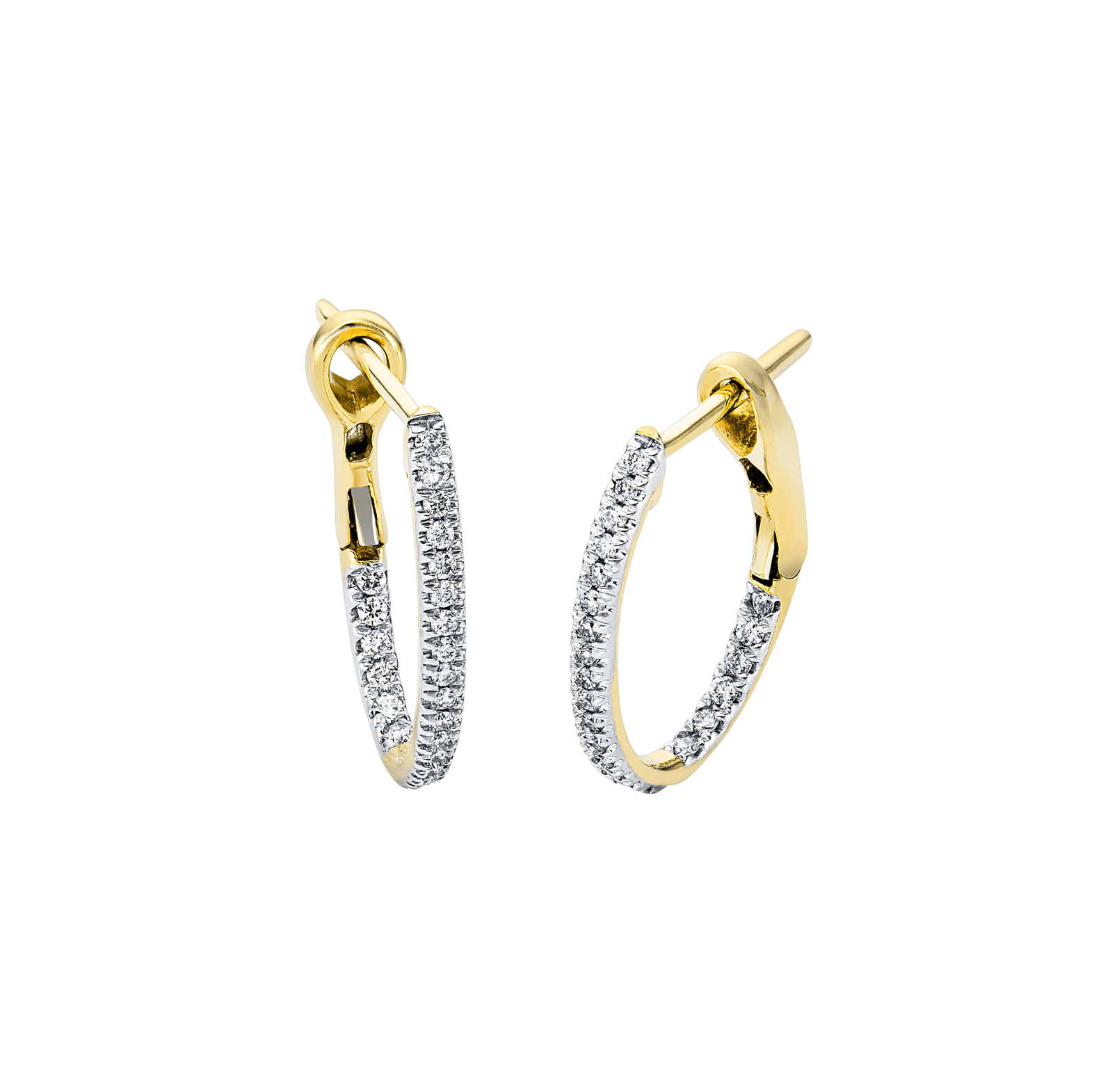 Brogle Classic diamond hoop earrings Brogle Classic diamond hoop earrings