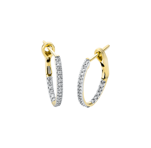 Brogle Classic diamond hoop earrings Brogle Classic diamond hoop earrings
