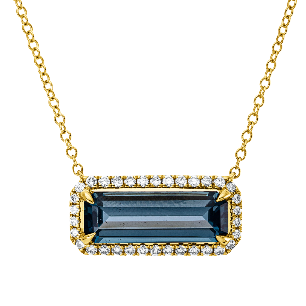 Brogle Classic necklace with London topaz pendant Brogle Classic necklace with London topaz pendant