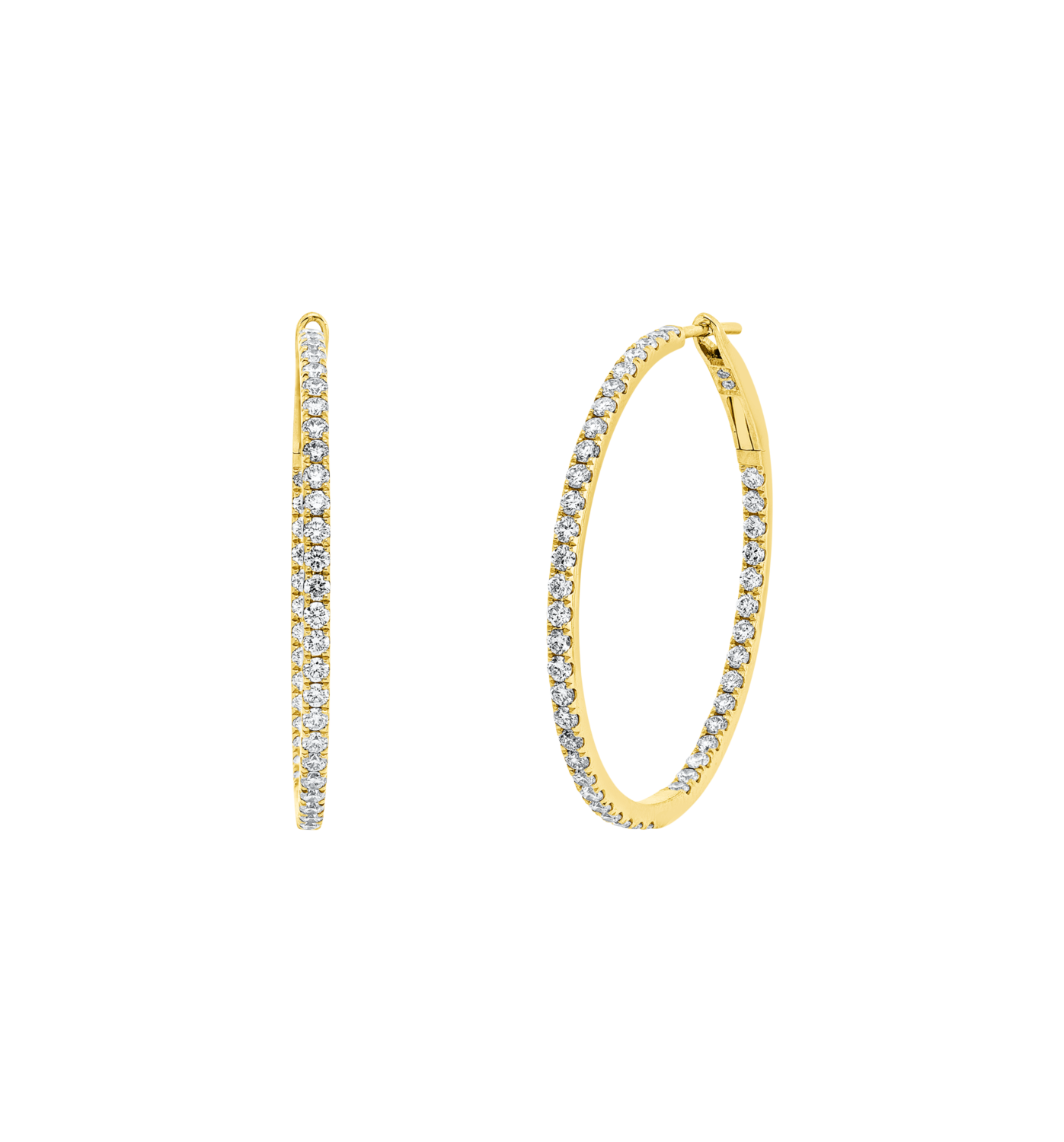 Brogle Classic diamond hoop earrings Brogle Classic diamond hoop earrings